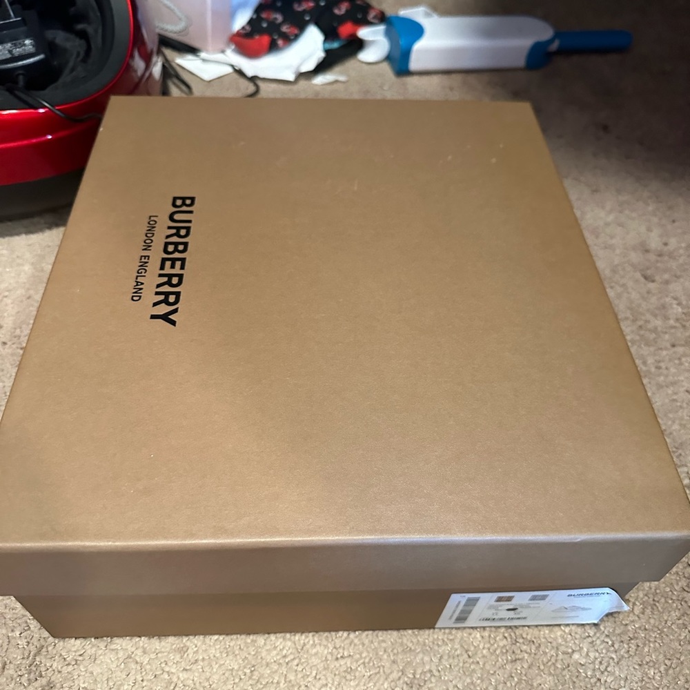 Burberry check, suede and leather sneakers - Picture 13 of 14